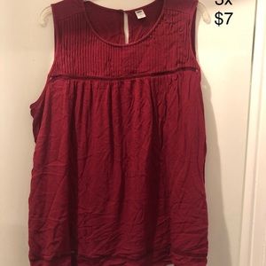 Burgundy 3x flowy Tank
